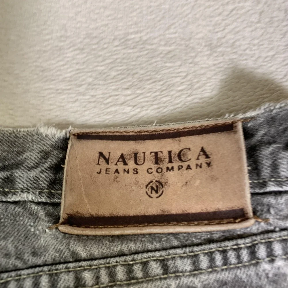 Vintage Nautica Jeans Company Shorts Mens 40 Gray Denim Baggy 11